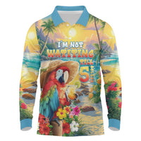 Hawaii Parrot Long Sleeve Polo Shirt Im Not Waiting Till 5 Oclock - Wonder Print Shop