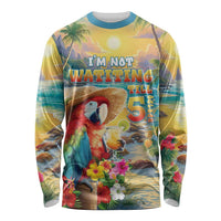 Hawaii Parrot Long Sleeve Shirt Im Not Waiting Till 5 Oclock - Wonder Print Shop