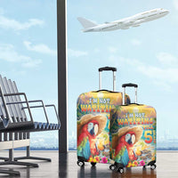 Hawaii Parrot Luggage Cover Im Not Waiting Till 5 Oclock - Wonder Print Shop