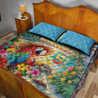 Hawaii Parrot Quilt Bed Set Im Not Waiting Till 5 Oclock - Wonder Print Shop