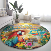 Hawaii Parrot Round Carpet Im Not Waiting Till 5 Oclock - Wonder Print Shop