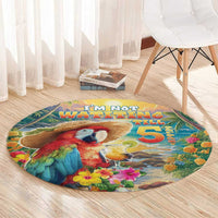 Hawaii Parrot Round Carpet Im Not Waiting Till 5 Oclock - Wonder Print Shop