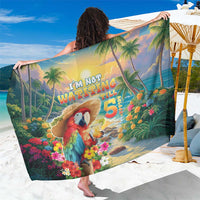 Hawaii Parrot Sarong Im Not Waiting Till 5 Oclock - Wonder Print Shop