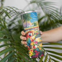 Hawaii Parrot Skinny Tumbler Im Not Waiting Till 5 Oclock - Wonder Print Shop