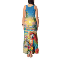 Hawaii Parrot Tank Maxi Dress Im Not Waiting Till 5 Oclock - Wonder Print Shop