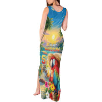 Hawaii Parrot Tank Maxi Dress Im Not Waiting Till 5 Oclock - Wonder Print Shop