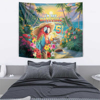 Hawaii Parrot Tapestry Im Not Waiting Till 5 Oclock - Wonder Print Shop