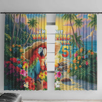 Hawaii Parrot Window Curtain Im Not Waiting Till 5 Oclock - Wonder Print Shop