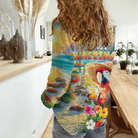 Hawaii Parrot Women Casual Shirt Im Not Waiting Till 5 Oclock