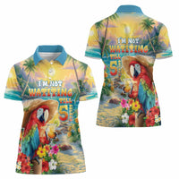 Hawaii Parrot Women Polo Shirt Im Not Waiting Till 5 Oclock - Wonder Print Shop