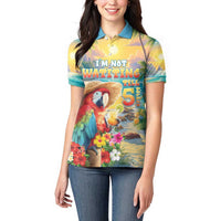 Hawaii Parrot Women Polo Shirt Im Not Waiting Till 5 Oclock - Wonder Print Shop