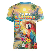 Hawaii Parrot Women V-Neck T-Shirt Im Not Waiting Till 5 Oclock - Wonder Print Shop