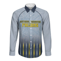 Custom Antigua And Barbuda 2026 Cricket Long Sleeve Button Shirt Fly High Falcons
