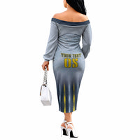 Custom Antigua And Barbuda 2026 Cricket Off The Shoulder Long Sleeve Dress Fly High Falcons