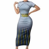 Custom Antigua And Barbuda 2026 Cricket Short Sleeve Bodycon Dress Fly High Falcons