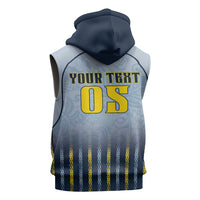 Custom Antigua And Barbuda 2026 Cricket Sleeveless Zip Hoodie Fly High Falcons