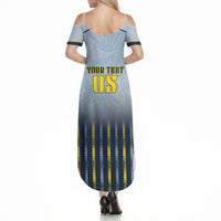 Custom Antigua And Barbuda 2026 Cricket Summer Maxi Dress Fly High Falcons