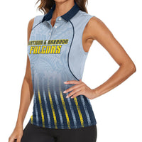 Custom Antigua And Barbuda 2026 Cricket Women Sleeveless Polo Shirt Fly High Falcons