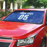 Custom Barbados 2026 Cricket Auto Sun Shade Tridents Rise