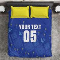 Custom Barbados 2026 Cricket Bedding Set Tridents Rise