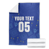 Custom Barbados 2026 Cricket Blanket Tridents Rise