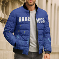 Custom Barbados 2026 Cricket Bomber Puffer Jacket Tridents Rise