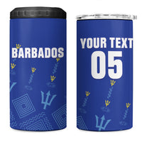 Custom Barbados 2026 Cricket 4 in 1 Can Cooler Tumbler Tridents Rise