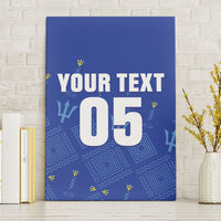 Custom Barbados 2026 Cricket Canvas Wall Art Tridents Rise