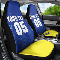 Custom Barbados 2026 Cricket Car Seat Cover Tridents Rise