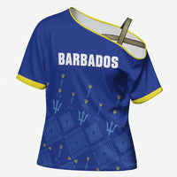 Custom Barbados 2026 Cricket Cross Shoulder Shirt Tridents Rise