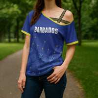 Custom Barbados 2026 Cricket Cross Shoulder Shirt Tridents Rise