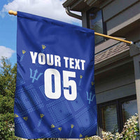 Custom Barbados 2026 Cricket Garden Flag Tridents Rise