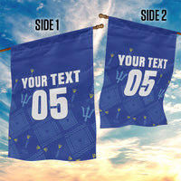 Custom Barbados 2026 Cricket Garden Flag Tridents Rise