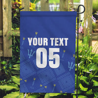 Custom Barbados 2026 Cricket Garden Flag Tridents Rise
