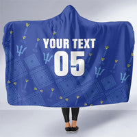Custom Barbados 2026 Cricket Hooded Blanket Tridents Rise