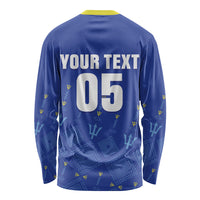 Custom Barbados 2026 Cricket Long Sleeve Shirt Tridents Rise