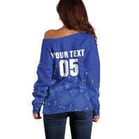 Custom Barbados 2026 Cricket Off Shoulder Sweater Tridents Rise