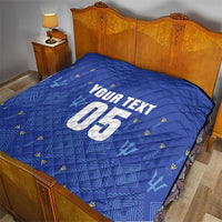 Custom Barbados 2026 Cricket Quilt Tridents Rise