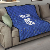 Custom Barbados 2026 Cricket Quilt Tridents Rise