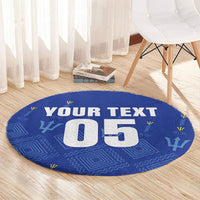 Custom Barbados 2026 Cricket Round Carpet Tridents Rise