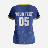 Custom Barbados 2026 Cricket Scrub Top Tridents Rise