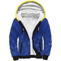 Custom Barbados 2026 Cricket Sherpa Hoodie Tridents Rise