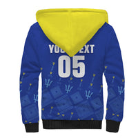 Custom Barbados 2026 Cricket Sherpa Hoodie Tridents Rise