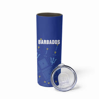 Custom Barbados 2026 Cricket Skinny Tumbler Tridents Rise