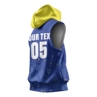 Custom Barbados 2026 Cricket Sleeveless Hoodie Tridents Rise