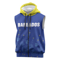 Custom Barbados 2026 Cricket Sleeveless Zip Hoodie Tridents Rise