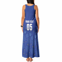 Custom Barbados 2026 Cricket Tank Maxi Dress Tridents Rise