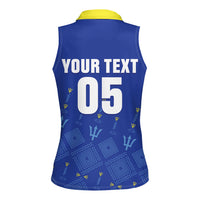 Custom Barbados 2026 Cricket Women Sleeveless Polo Shirt Tridents Rise