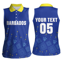 Custom Barbados 2026 Cricket Women Sleeveless Polo Shirt Tridents Rise