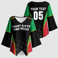 Custom Saint Kitts And Nevis 2026 Cricket Kimono Sleeve Blouse Unique Style